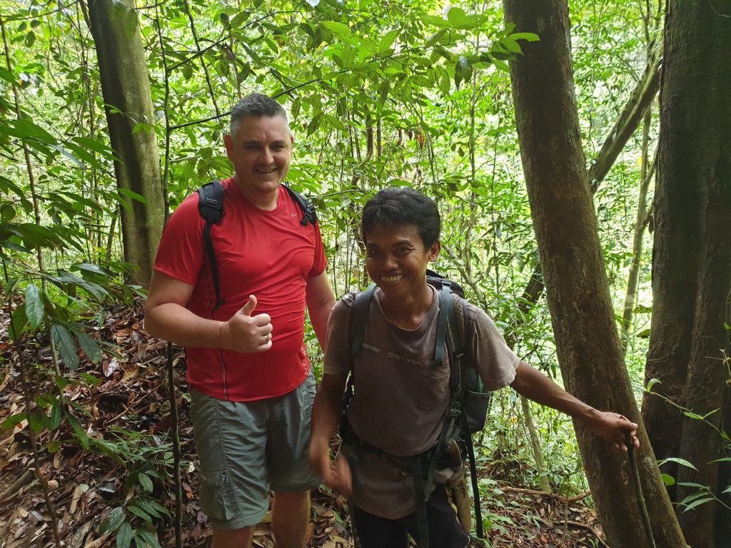 Mike and Eddy our jungle trek guide