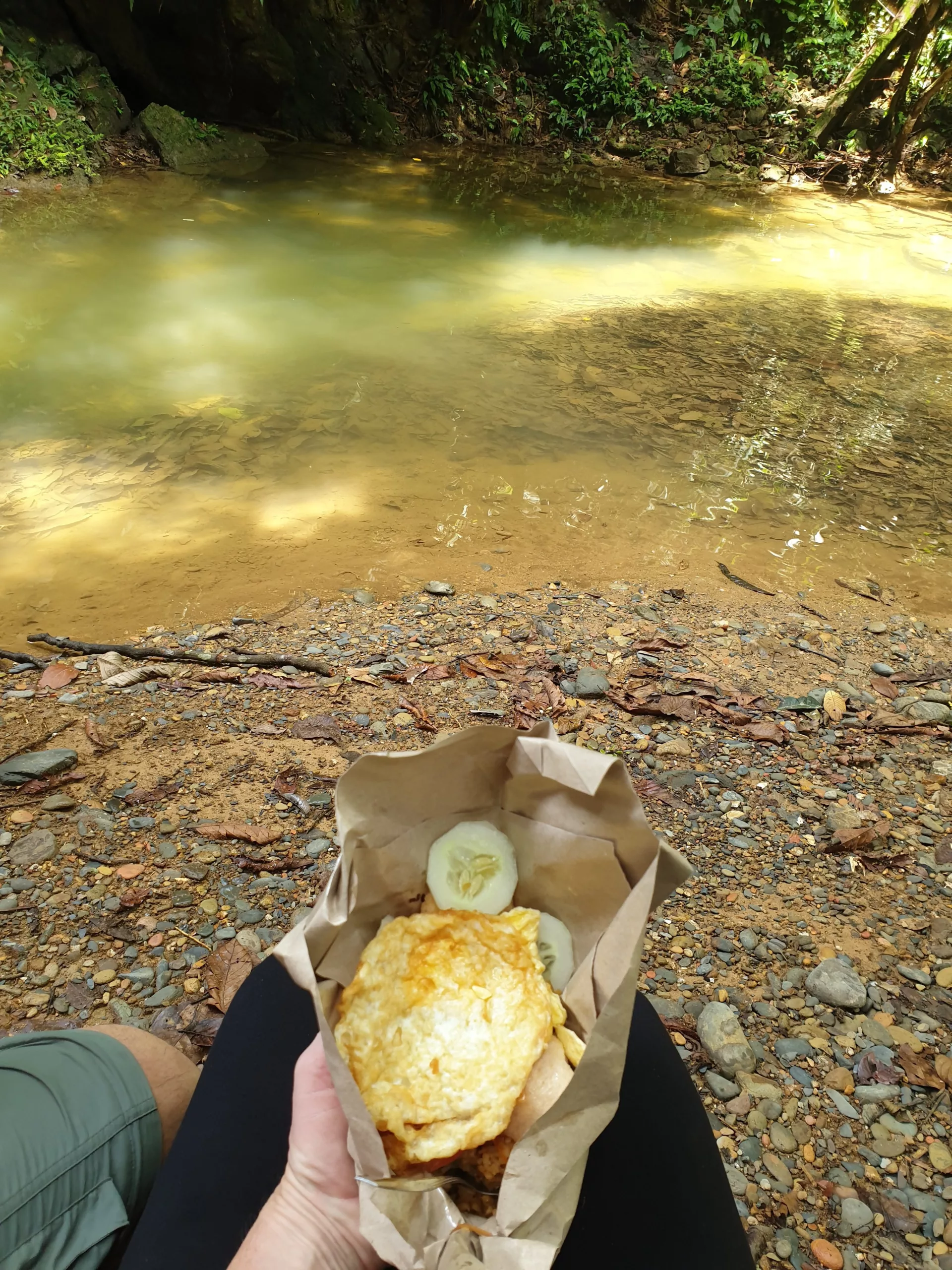 Nasi goreng by the river