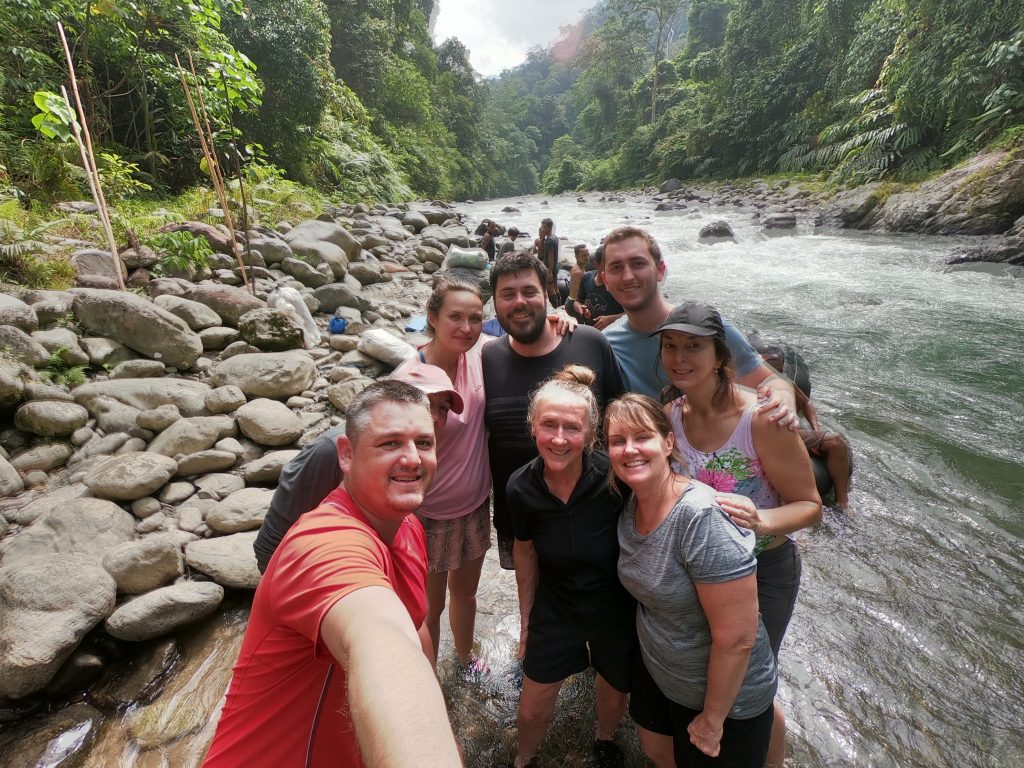 Our awesome trekking group in  Sumatra Indonesia