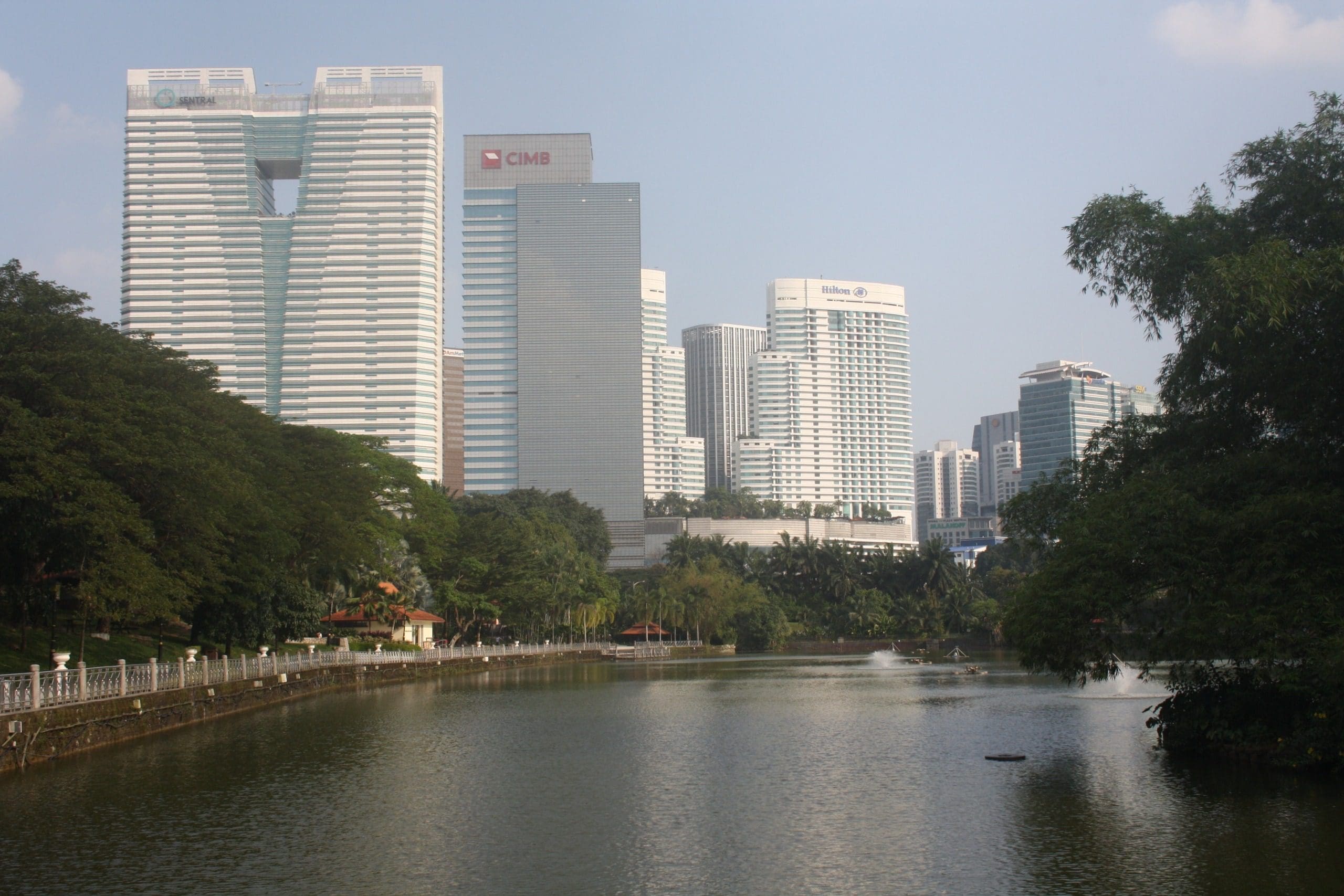 View from Perdana Gardens to the city