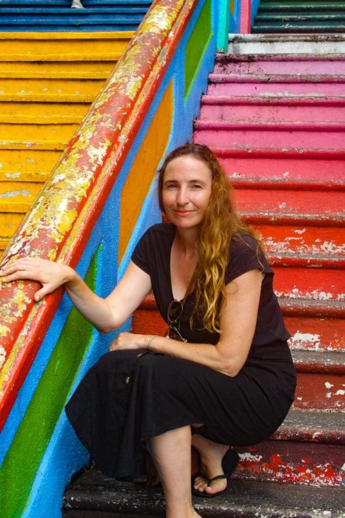 kelly on Batu Caves stairs