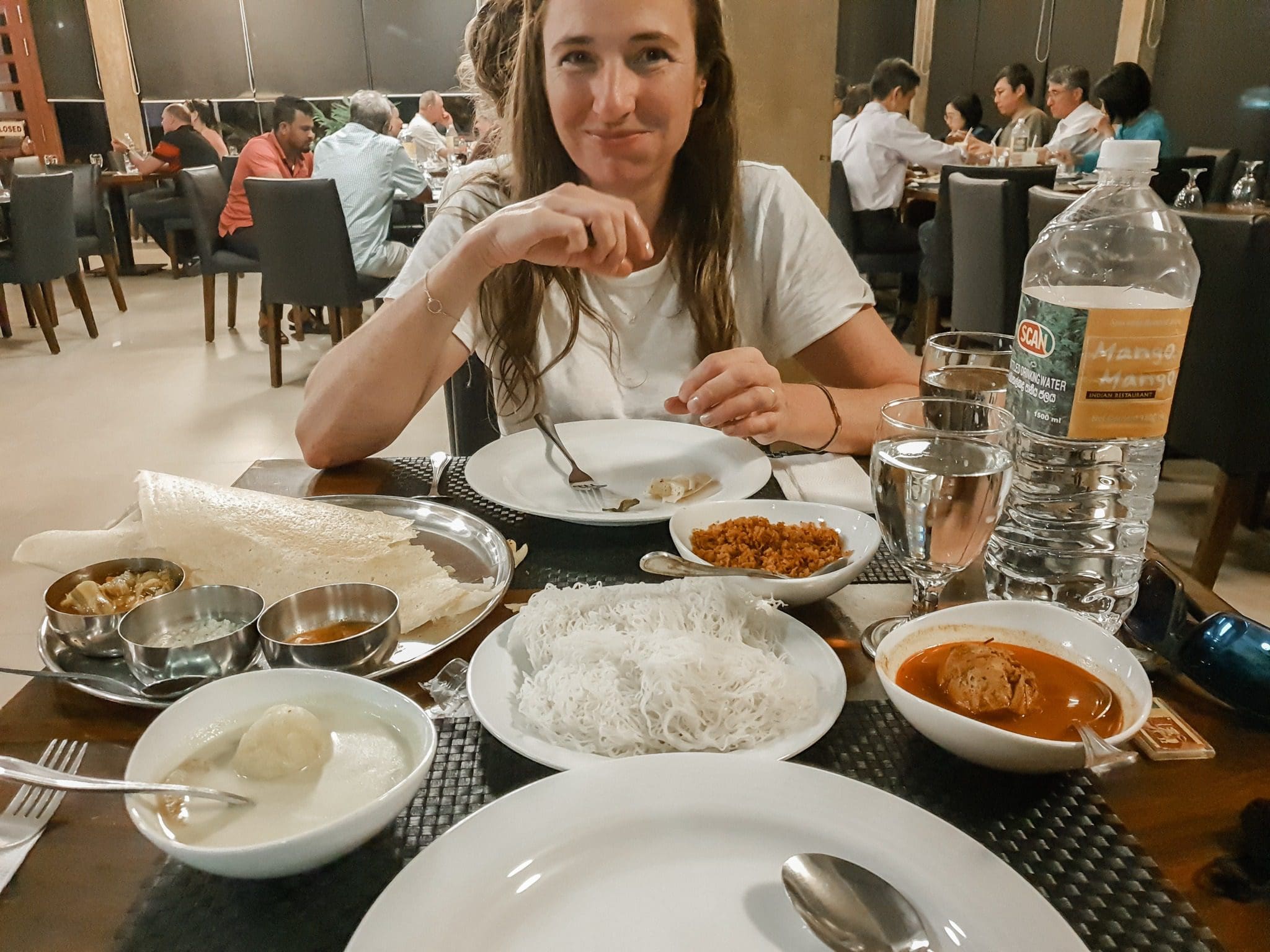 Enjoying a delicious curry!