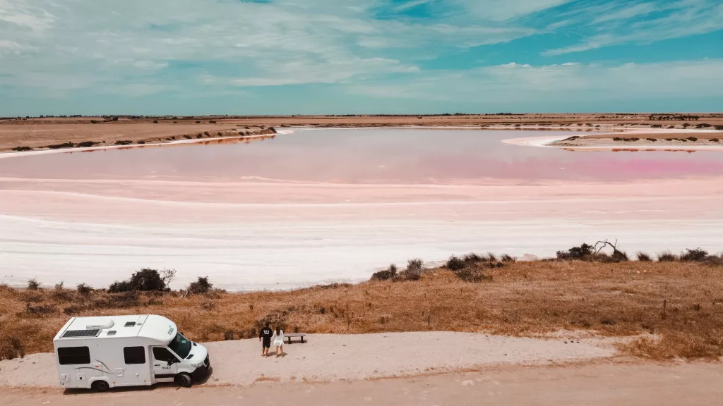 Pink lake in South Australia