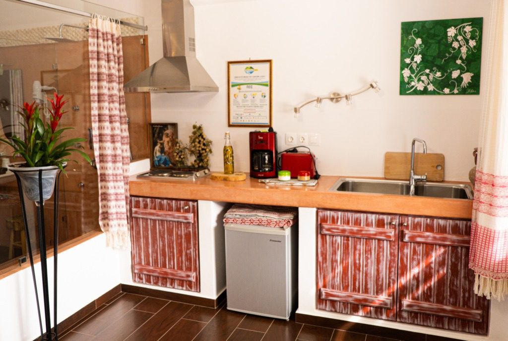 kitchen in ELaiolithos Luxury Retreat Hotel