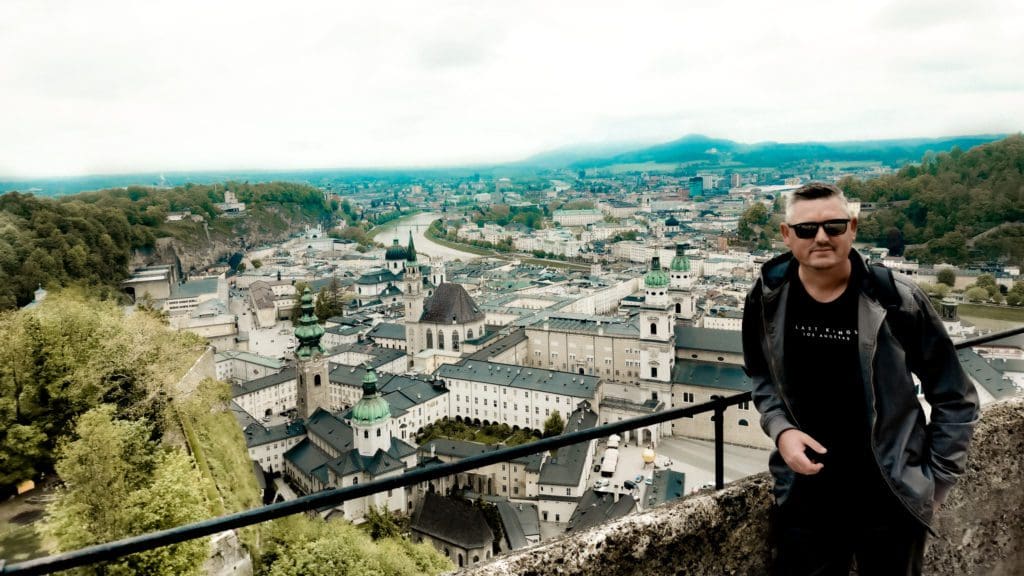  ike at the top of Salzburg Castle