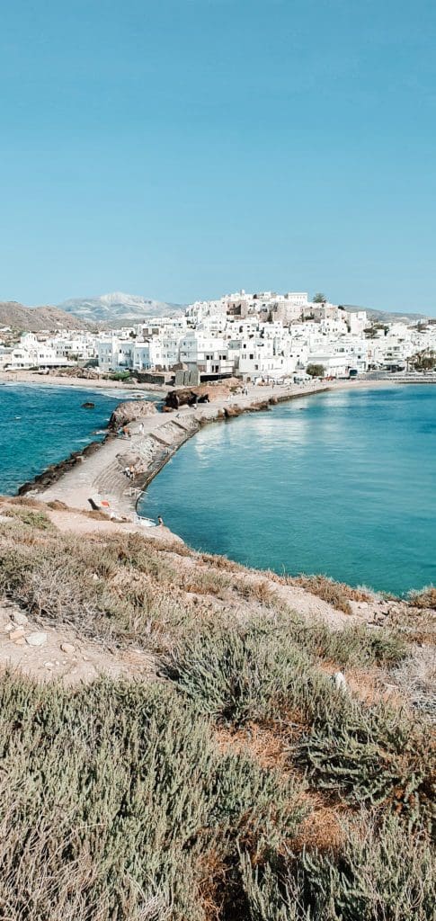 View of Naxos from The Portara, Greek Island Hopping Itinerary