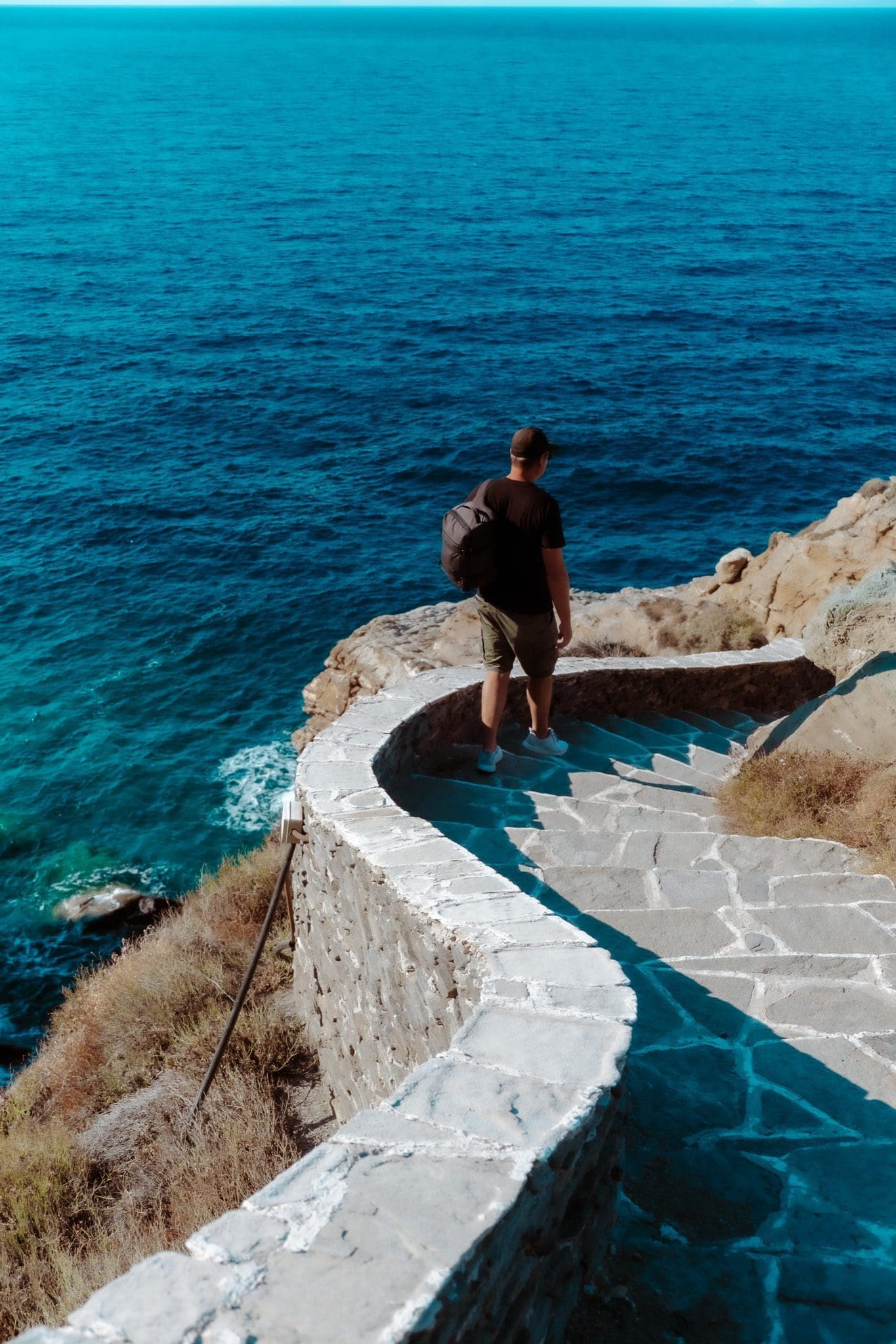 Walking out to The Church of Seven Martyrs Sifnos