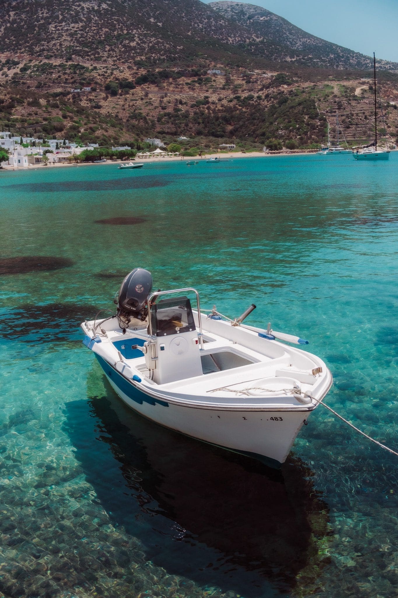 Boats at Vathi Beach