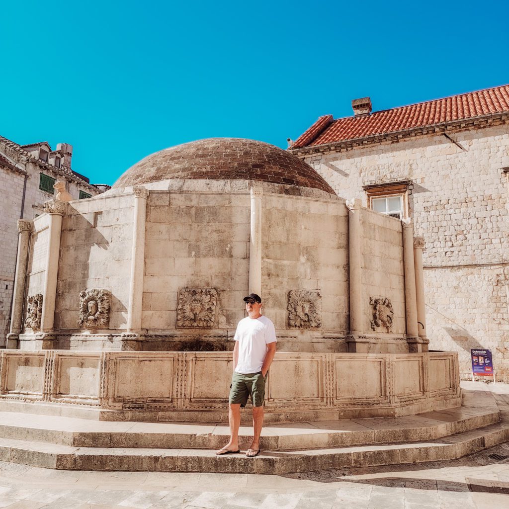 At the fountain near the Churches Dubrovnik