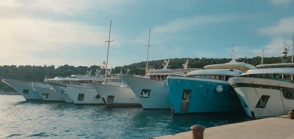 Mega Yachts at Hvar