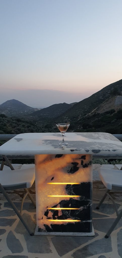 Beautiful Naxian marble at  the best accommodation in Naxos