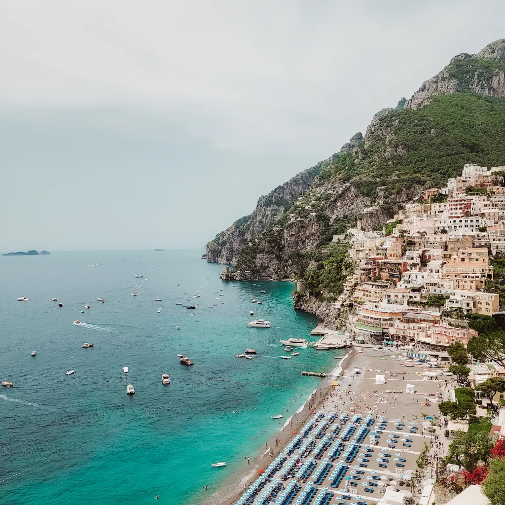 Spiaggia Grande Beach-how to visit Positano on a budget