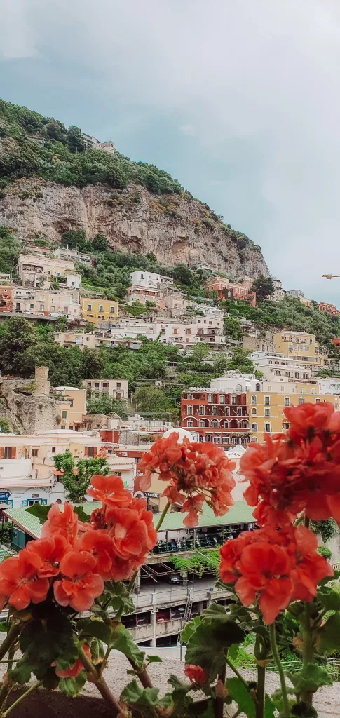 View from the balcony at Latteria Market - how to visit Positano on a budget