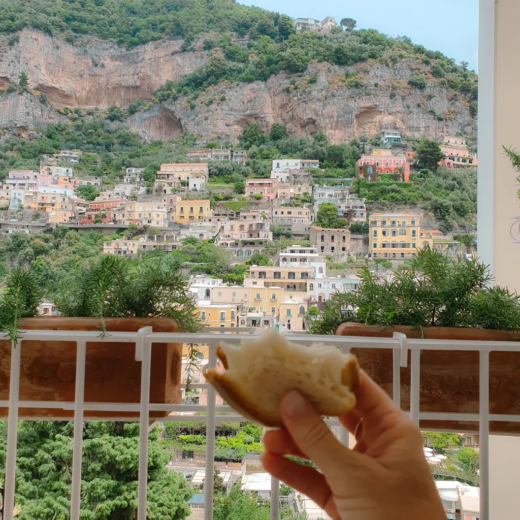 Gluten free lucnh from Latteria Market in Postiano-how to visit Positano on a budget