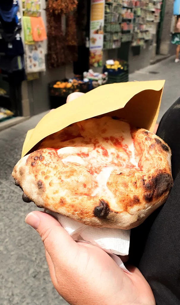 Lunch in Amalfi - a pizza slice 