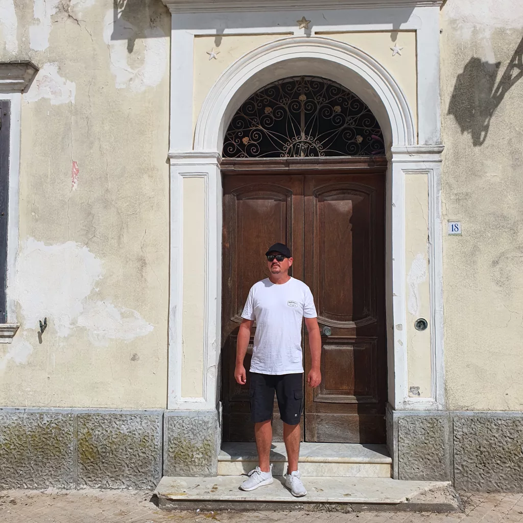 mike infront of church in anacapri