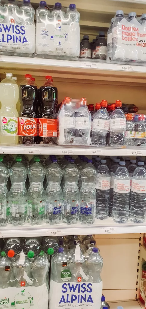 Drink prices in the Coop supermarket
