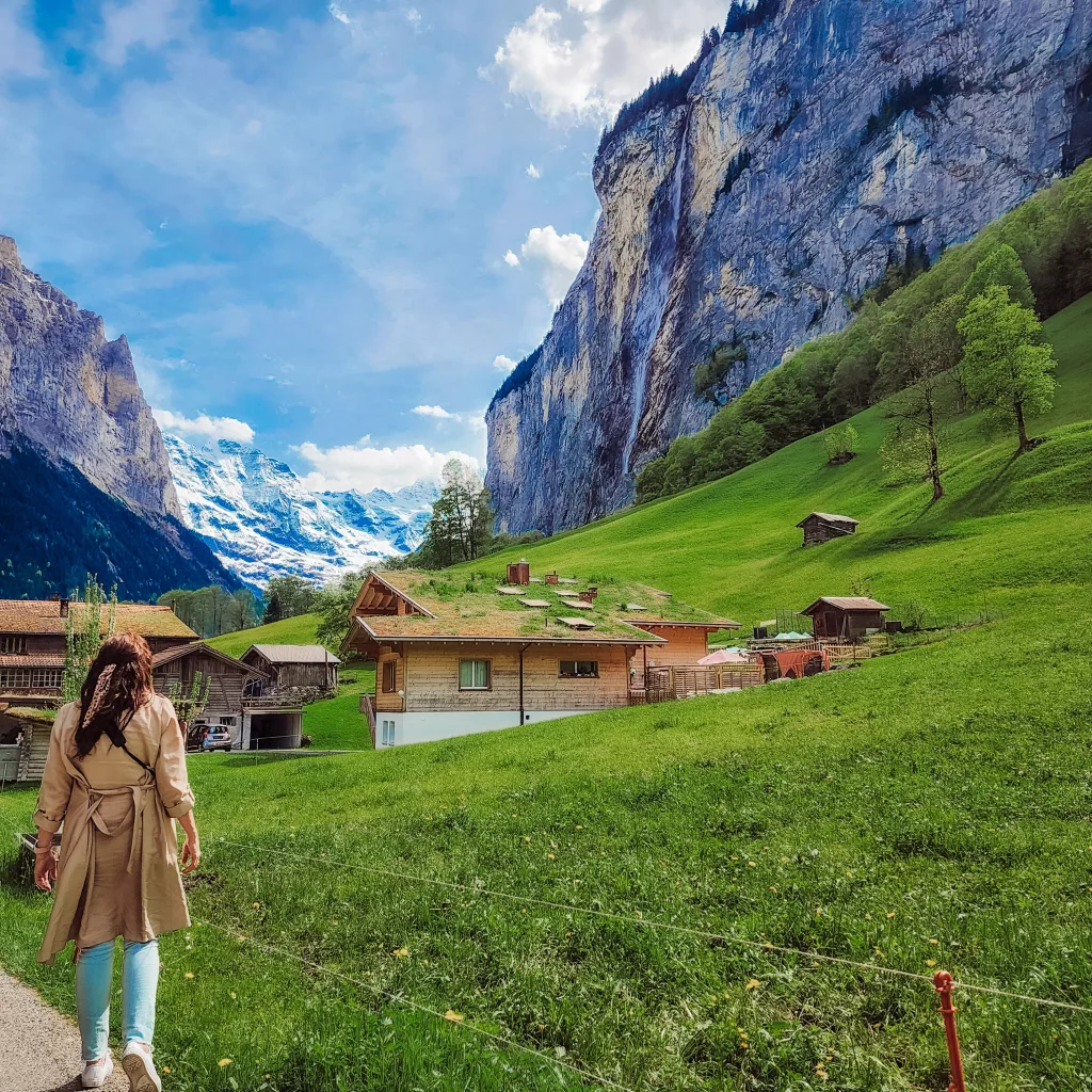 Kelly on hike out to Trummelbach Falls Lauterbrunnen Why you should visit spectacular Lauterbrunnen Valley