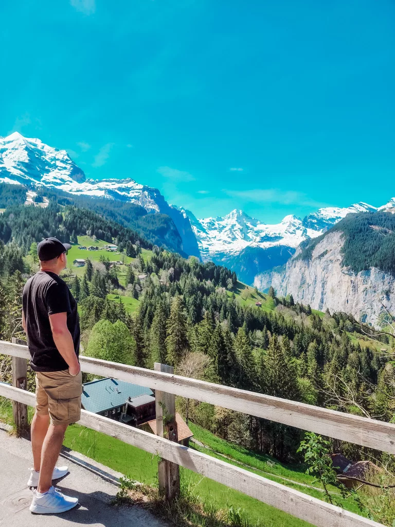 Mike enjoying the views over Wengen