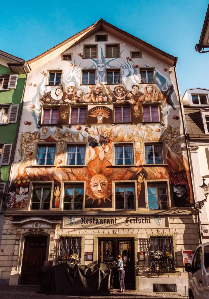 Pretty fresco on Lucerne buildings