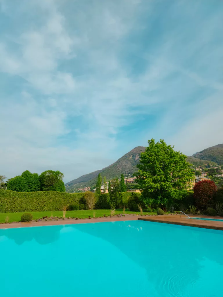 Incredible pool area at Sheraton Lake Como