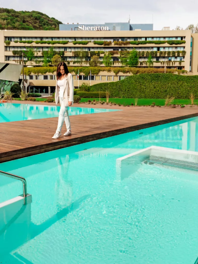 Incredible pool area at Sheraton Lake Como