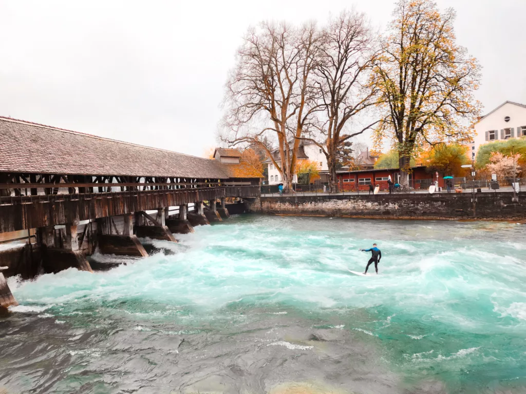 River surfers at Thun what to do lake thun