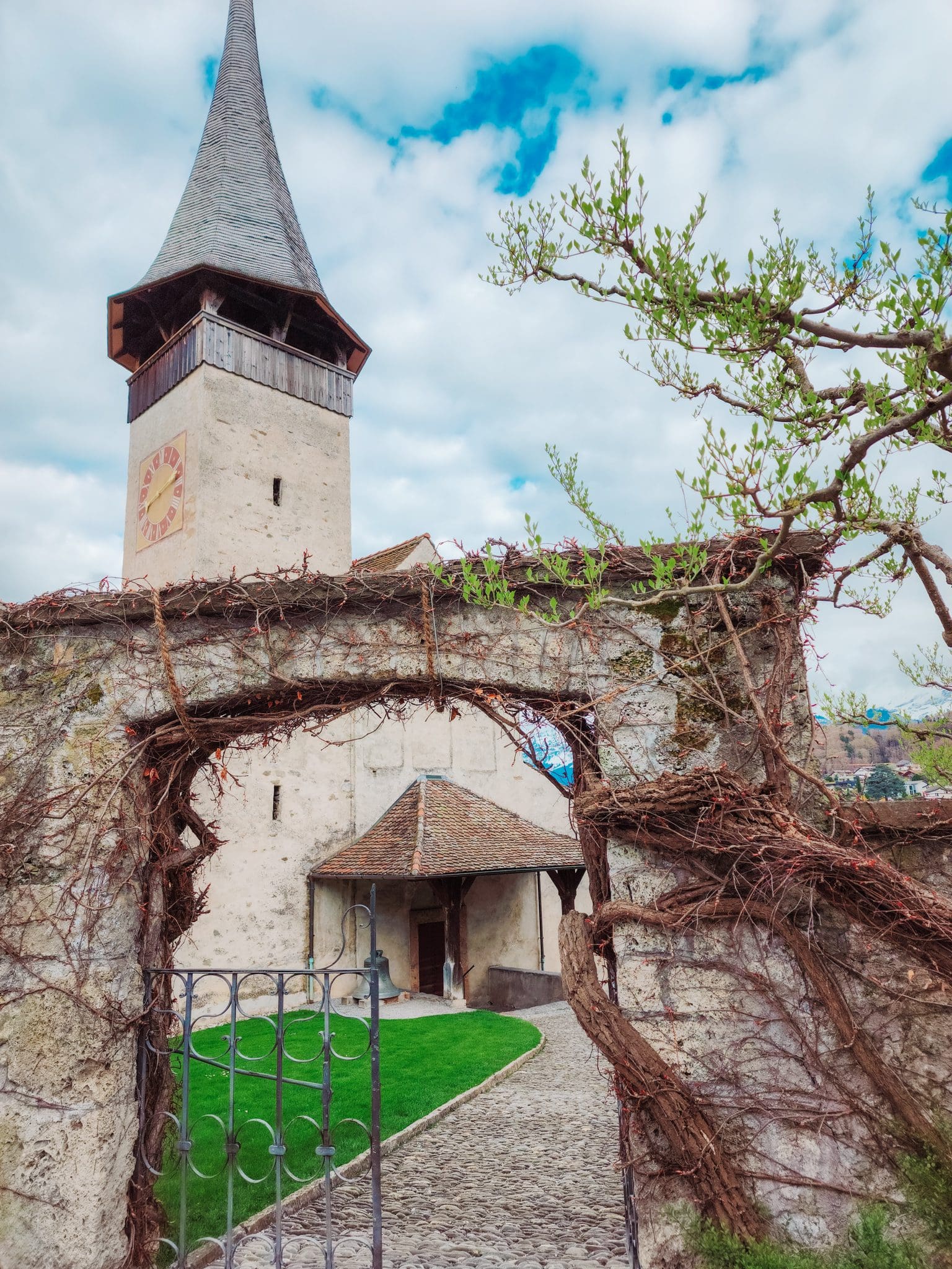 Spiez Castle on Thun Lake Interlaken