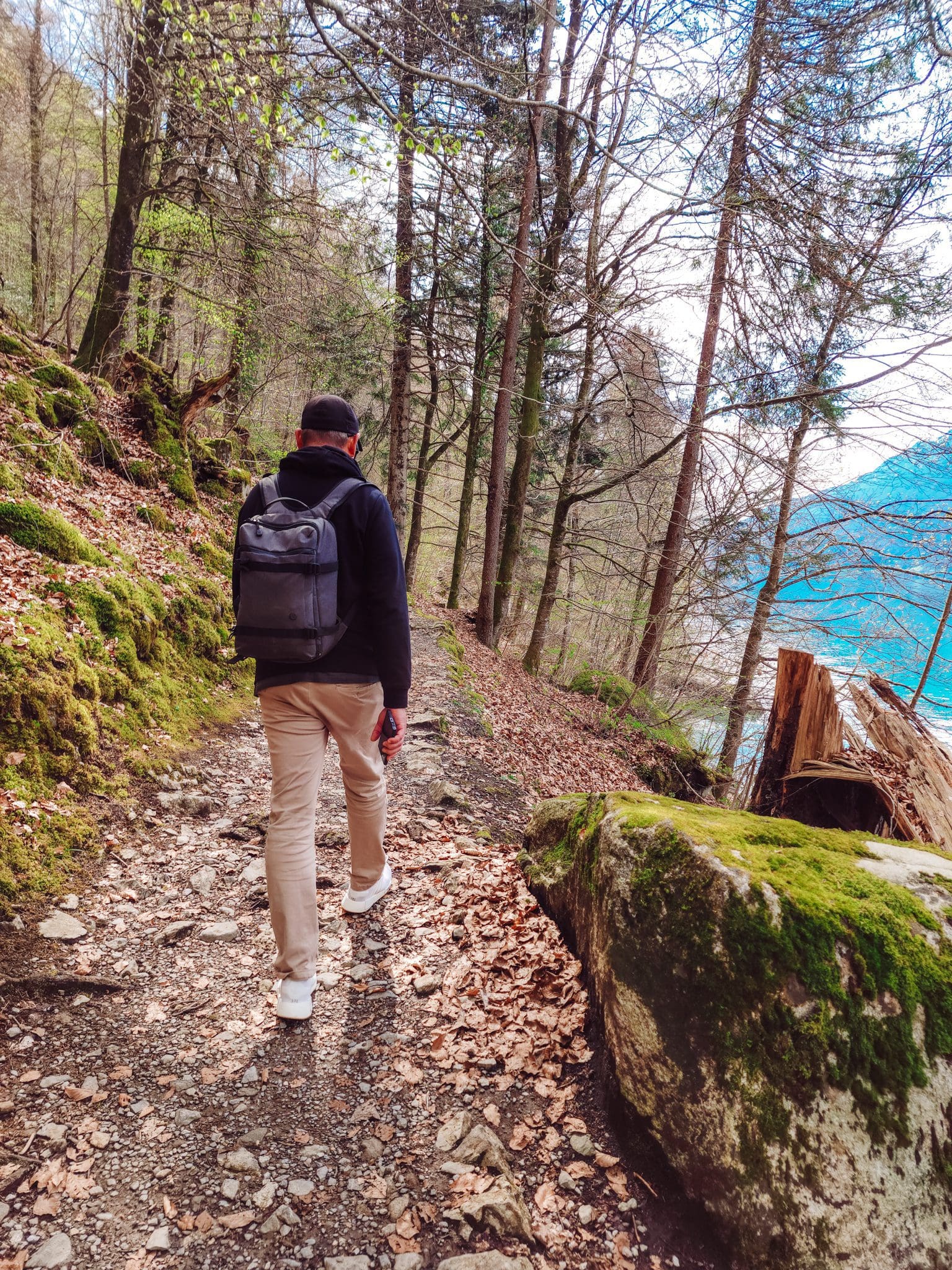Mike on our hike along Lake Brienz