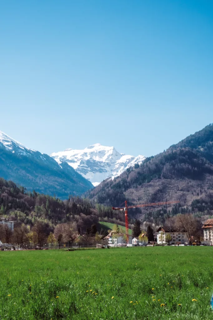 Interlaken has great paragliding and this is the best place to watch them