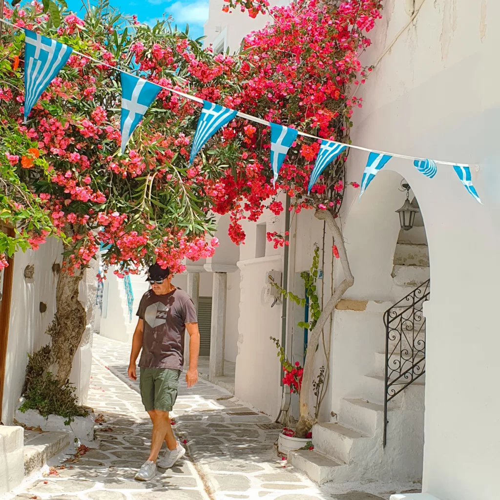 Pretty Paros streets, Greek Island Hopping Itinerary