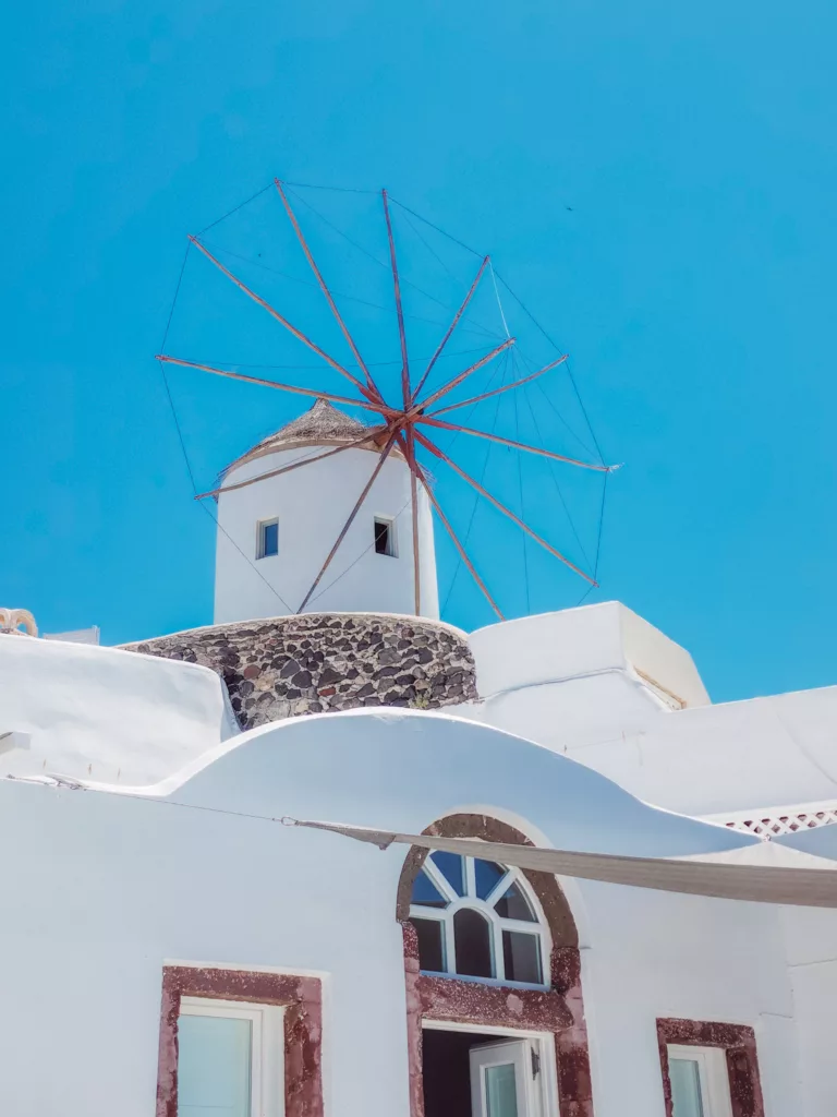 Oia windmills Santorini