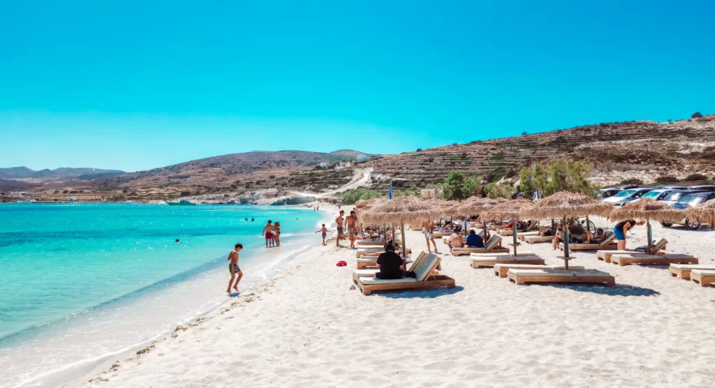 Prassa is the best beach on Kimolos