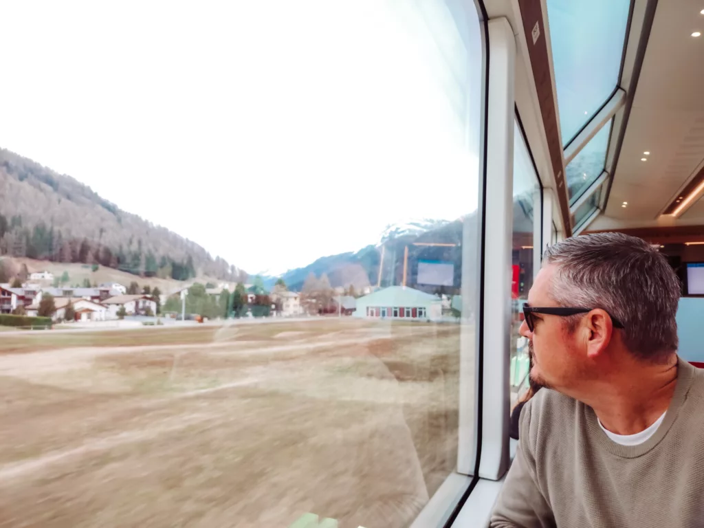 views along the way on the Glacier Express