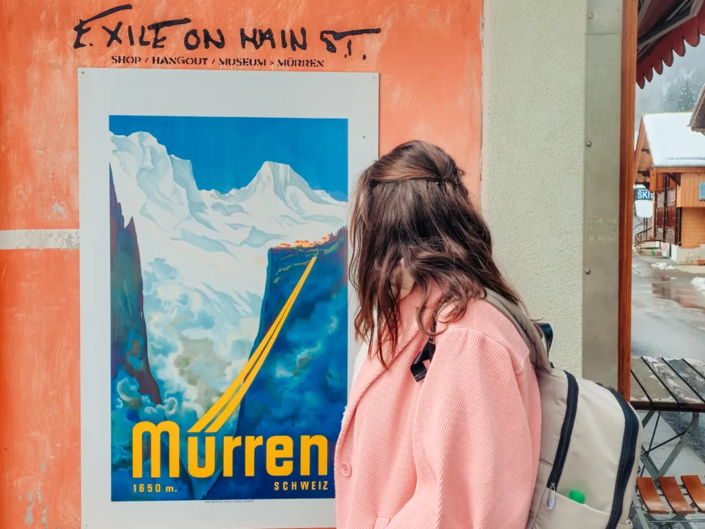 cool retro signage in Murren Switzerland