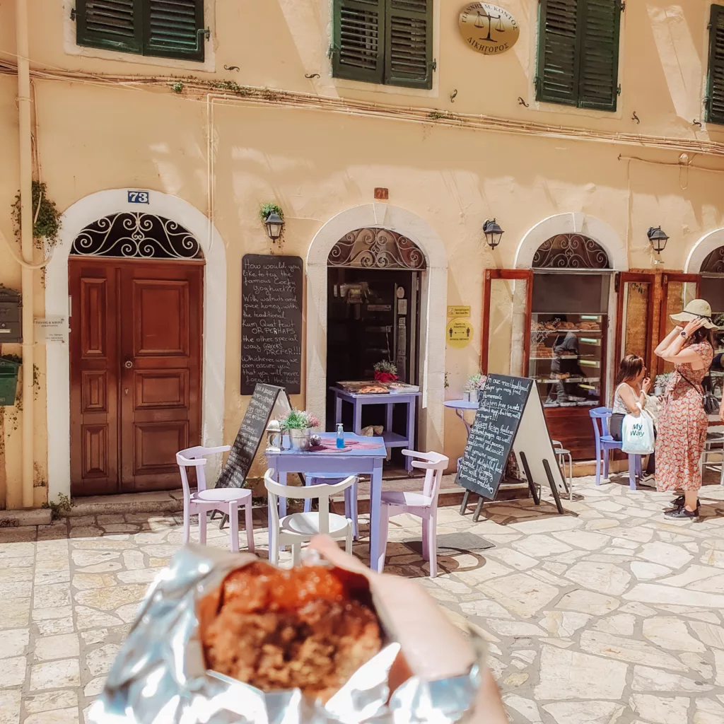 Gluten free treat from Roses Bakery Corfu Greece