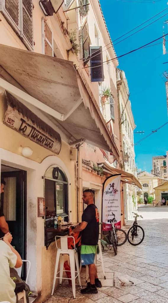 Best Gluten free souvlaki and chips in Corfu