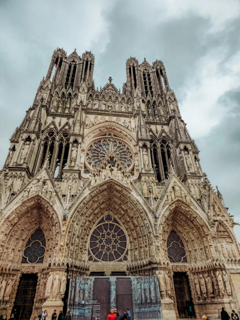 Cathedral in Reims where Joan of Arc statue is found