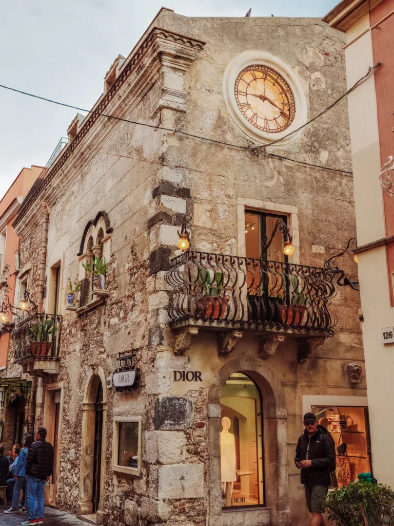 High end stores along Corso Umberto, Taormina, Sicily