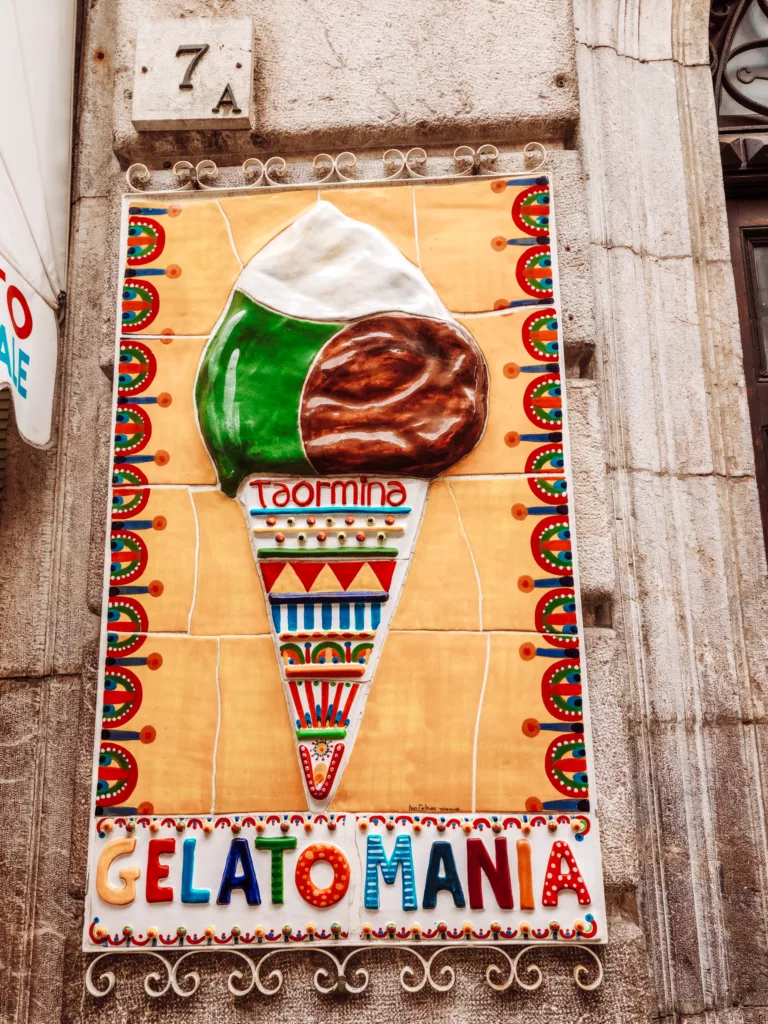 gelato store near Porta Messina, Taormina