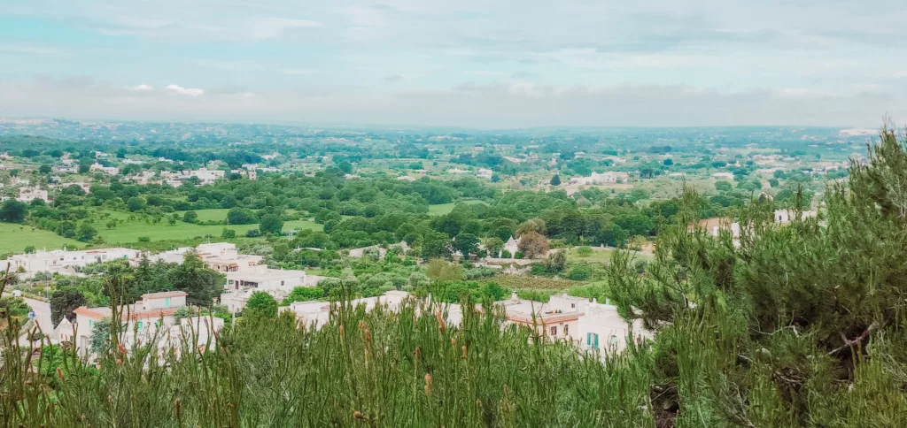 Views over the Valle d'Itra from Cisternino, Puglia, Italy