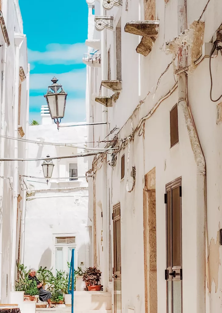 Pretty details of Ostuni, Puglia