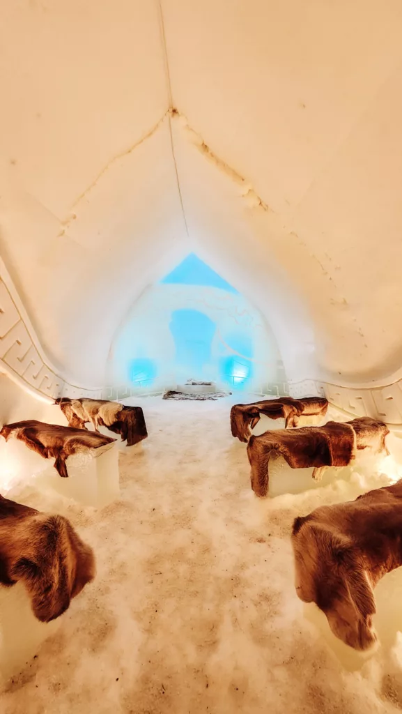 Ice Chapel in The Arctic Snow Hotel Lapland Finland