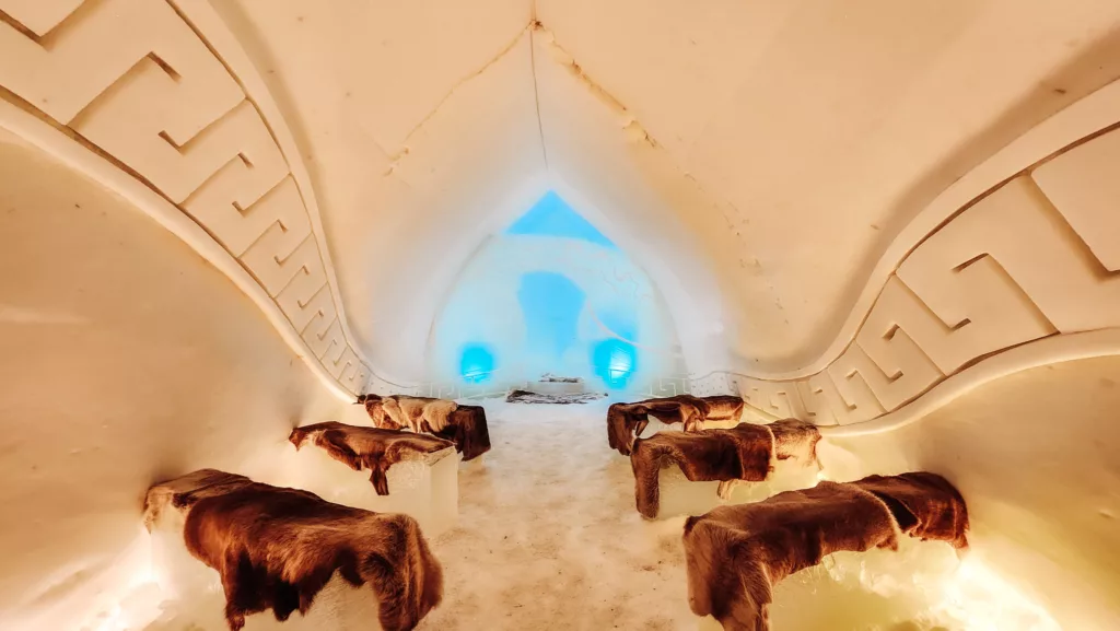Ice Chapel in The Arctic Snow Hotel Lapland Finland