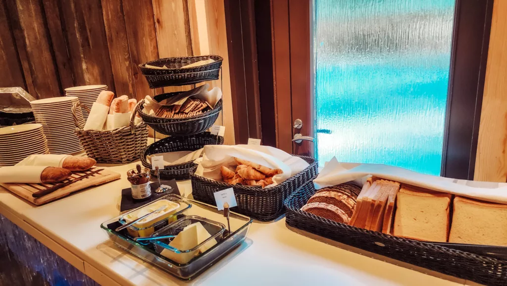 Breakfast in the Log Restaurant at Arctic Snow Hotel Lapland Finland