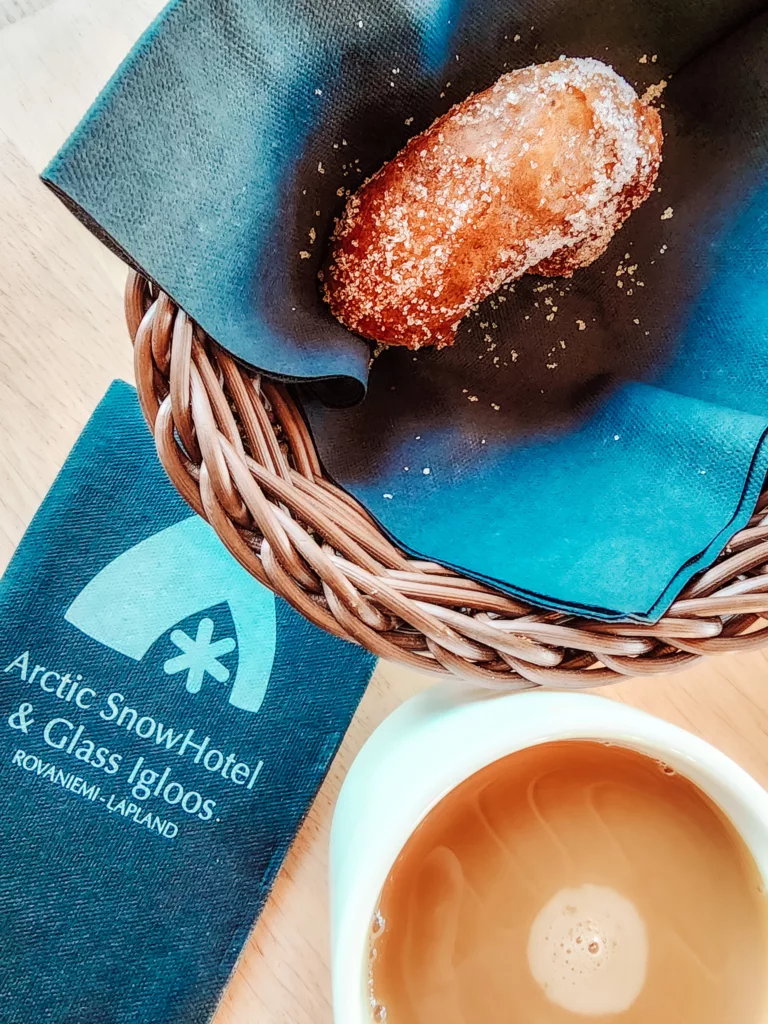 Gluten free donuts at Breakfast in the Log Restaurant at Arctic Snow Hotel Lapland Finland