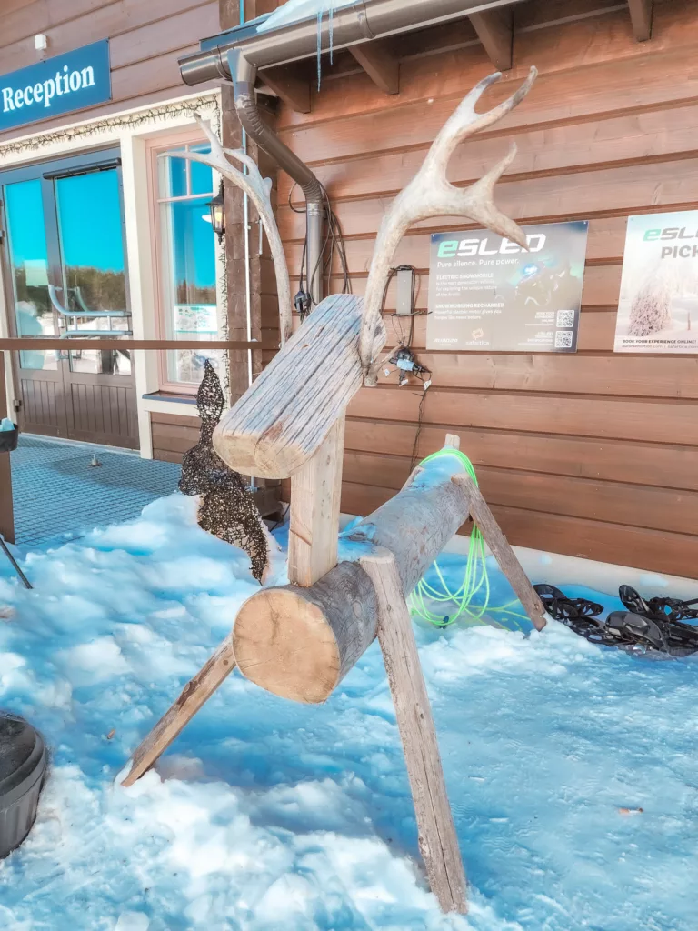 Sculptures at the ice hotel, Arctic Snow Hotel, Lapland Finland