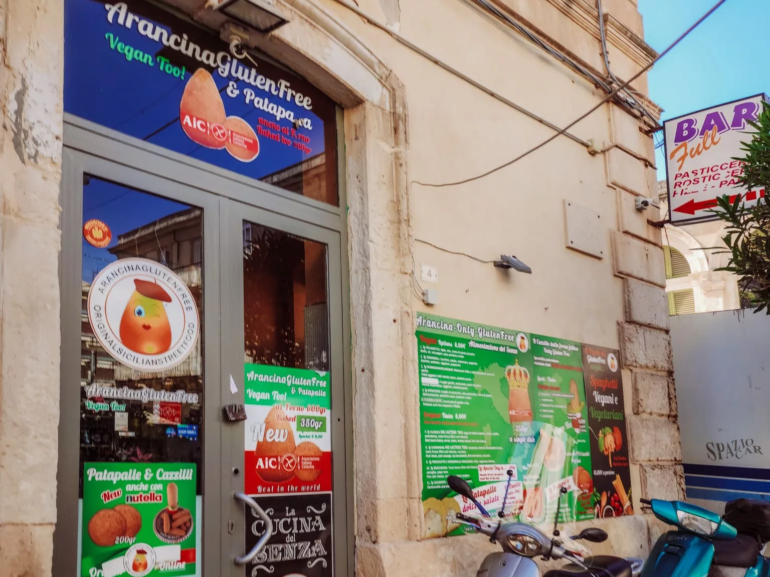 Arancina gluten free in Ortigia Sicily