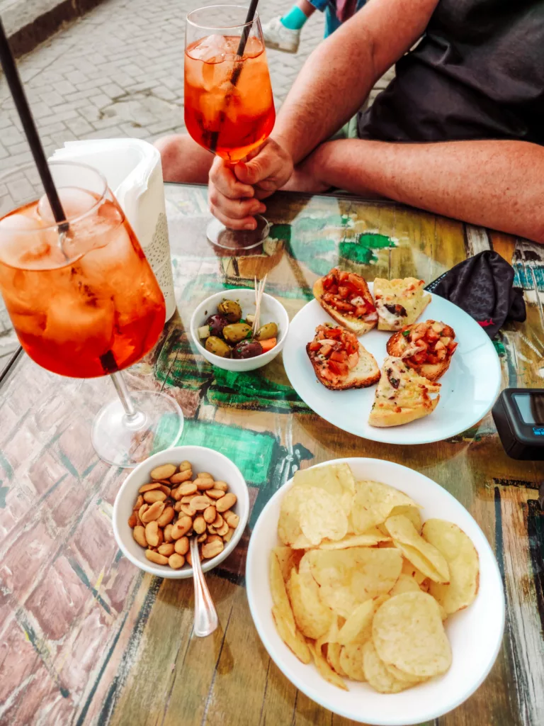 Aperitivo at Mikatu on the Lungamore at Ortigia, Sicily