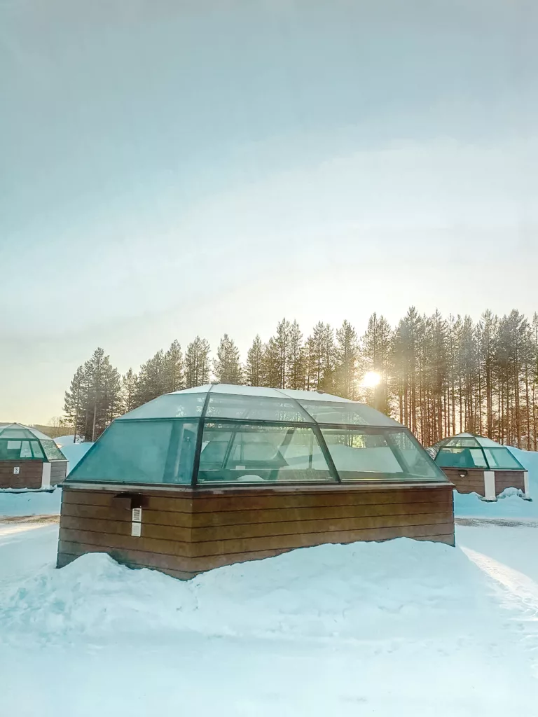 Our glass igloo, Arctic Snow Hotel, Lapland, Finland